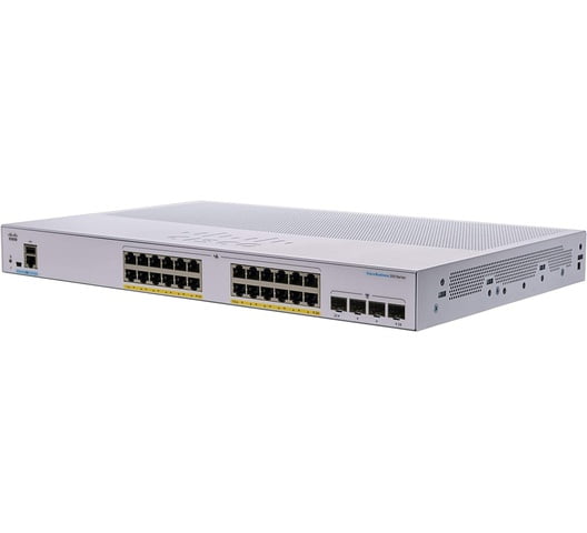 Cisco CBS350-24P-4G-EU Managed 24-port GE Switch , PoE+ 195W, 4x1G SFP - Minawa Communication Technology Cisco CBS350-24P-4G-EU Managed 24-port GE Switch , PoE+ 195W, 4x1G SFP