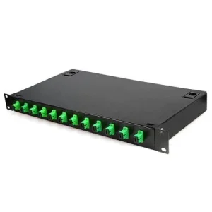 Optical Distribution Frame (ODF)-loaded-1U-with-12-pcs-colored-pigtails-and-12pcs-SM-adapters-with-SC-APC Optical Distribution Frame (ODF)