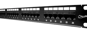 Giganet Category 6A UTP 19" 24 Port 1U Patch panel - Minawa Communication Technology Giganet Category 6A UTP 19" 24 Port 1U Patch panel
